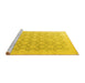 Sideview of Machine Washable Abstract Yellow Modern Rug, wshabs4174yw