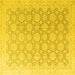 Square Abstract Yellow Modern Rug, abs4174yw