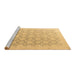 Sideview of Machine Washable Abstract Brown Modern Rug, wshabs4174brn