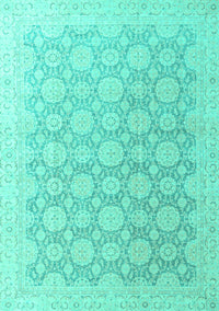 Abstract Turquoise Modern Rug, abs4174turq