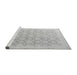 Sideview of Machine Washable Abstract Gray Modern Rug, wshabs4174gry