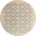 Round Machine Washable Abstract Desert Sand Beige Rug, wshabs4174