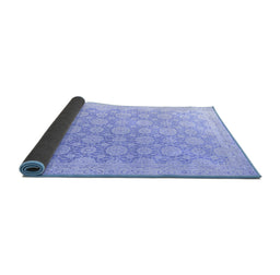 Sideview of Abstract Blue Modern Rug, abs4174blu