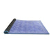 Sideview of Abstract Blue Modern Rug, abs4174blu