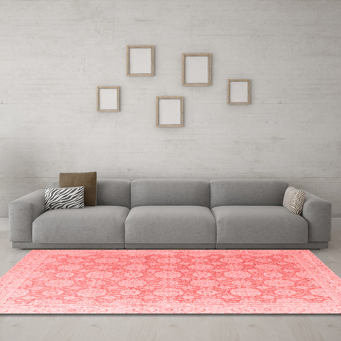 Modern Red Washable Rugs