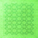 Square Abstract Green Modern Rug, abs4174grn