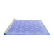 Sideview of Machine Washable Abstract Blue Modern Rug, wshabs4174blu