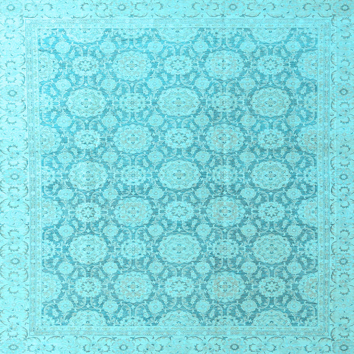 Square Machine Washable Abstract Light Blue Modern Rug, wshabs4174lblu