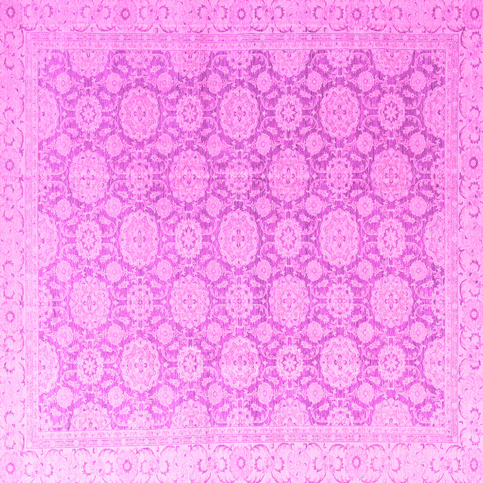 Square Machine Washable Abstract Pink Modern Rug, wshabs4174pnk