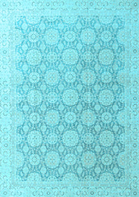 Abstract Light Blue Modern Rug, abs4174lblu