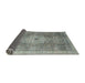 Sideview of Abstract Dark Gray Modern Rug, abs4175