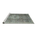 Sideview of Machine Washable Abstract Dark Gray Rug, wshabs4175