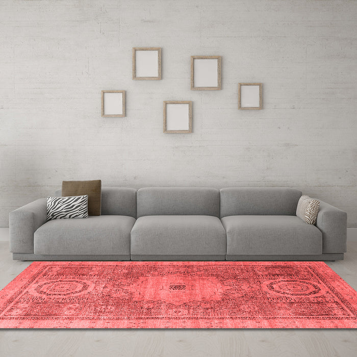 Modern Red Washable Rugs