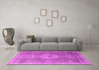 Machine Washable Abstract Pink Modern Rug, wshabs4175pnk