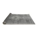 Sideview of Abstract Gray Modern Rug, abs4175gry