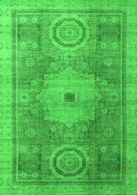 Abstract Green Modern Rug, abs4175grn