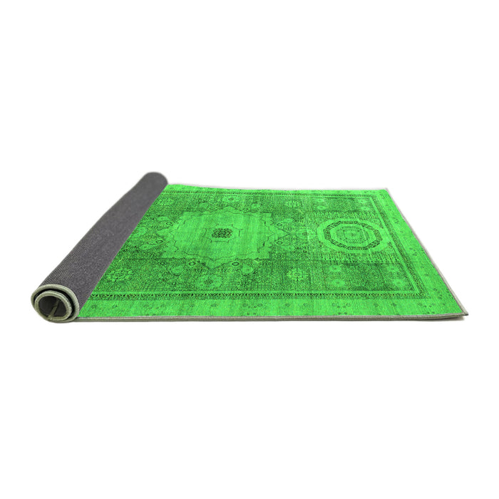 Sideview of Abstract Green Modern Rug, abs4175grn