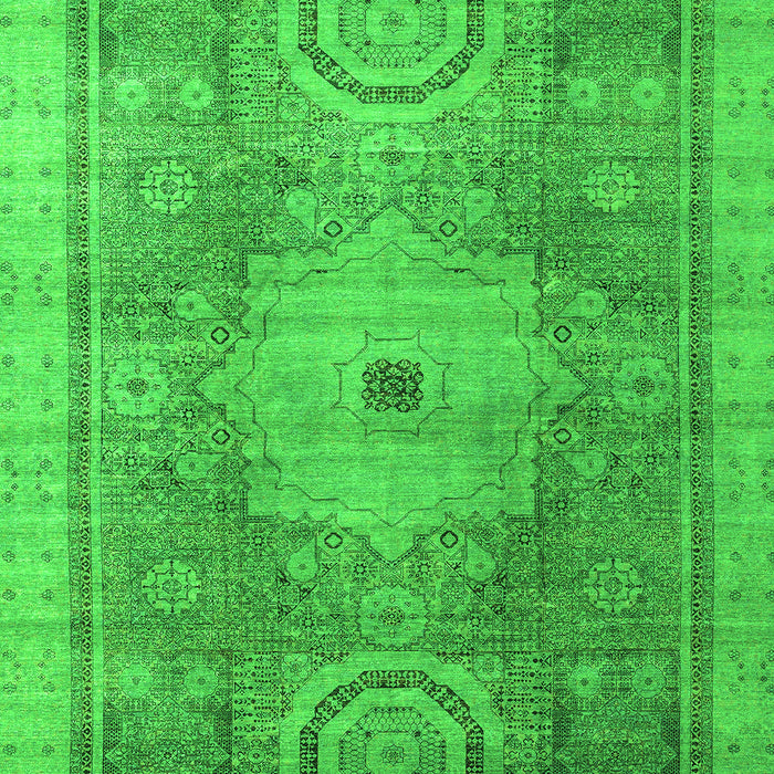 Machine Washable Abstract Green Modern Area Rugs, wshabs4175grn