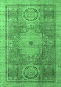 Abstract Emerald Green Modern Rug, abs4175emgrn