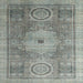 Square Abstract Dark Gray Modern Rug, abs4175