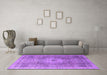 Machine Washable Abstract Purple Modern Area Rugs in a Living Room, wshabs4175pur