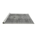 Sideview of Machine Washable Abstract Gray Modern Rug, wshabs4175gry