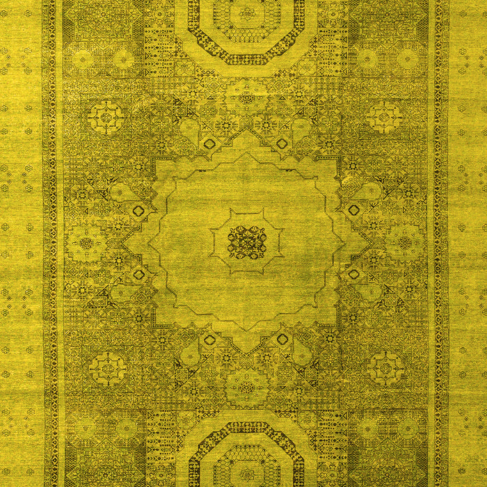 Machine Washable Abstract Yellow Modern Rug, wshabs4175yw