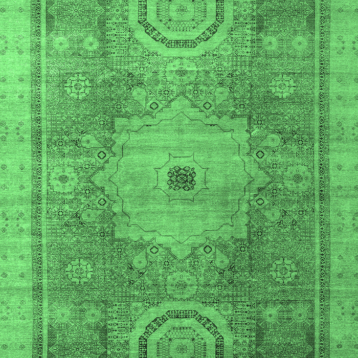 Machine Washable Abstract Emerald Green Modern Area Rugs, wshabs4175emgrn