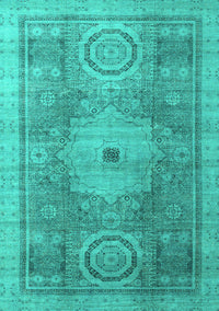 Abstract Turquoise Modern Rug, abs4175turq