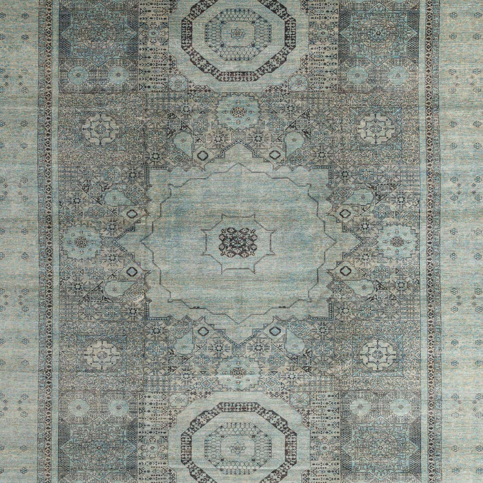 Machine Washable Abstract Dark Gray Rug, wshabs4175