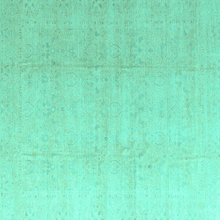 Square Abstract Turquoise Modern Rug, abs4176turq