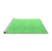 Sideview of Machine Washable Abstract Emerald Green Modern Area Rugs, wshabs4176emgrn