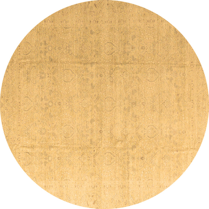 Round Abstract Brown Modern Rug, abs4176brn