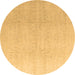 Round Abstract Brown Modern Rug, abs4176brn