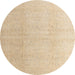 Round Abstract Brown Modern Rug, abs4176