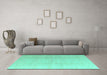 Machine Washable Abstract Turquoise Modern Area Rugs in a Living Room,, wshabs4176turq