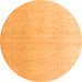 Round Abstract Orange Modern Rug, abs4176org