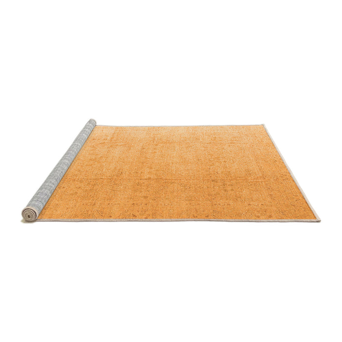 Sideview of Machine Washable Abstract Orange Modern Area Rugs, wshabs4176org