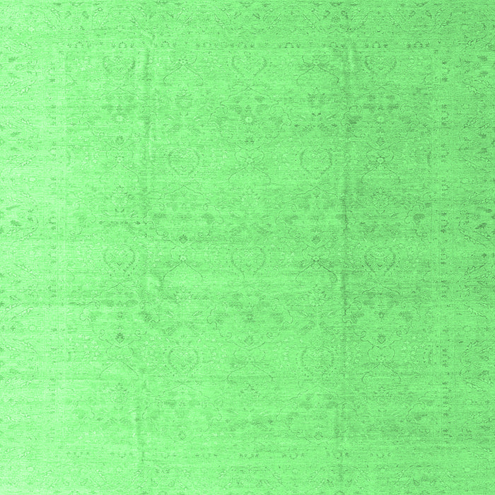 Square Abstract Emerald Green Modern Rug, abs4176emgrn