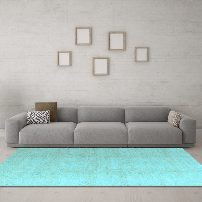 Machine Washable Abstract Light Blue Modern Rug in a Living Room, wshabs4176lblu