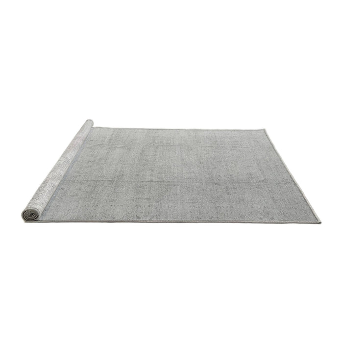 Sideview of Machine Washable Abstract Gray Modern Rug, wshabs4176gry