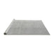 Sideview of Machine Washable Abstract Gray Modern Rug, wshabs4176gry