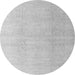 Round Machine Washable Abstract Gray Modern Rug, wshabs4176gry