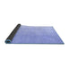 Sideview of Abstract Blue Modern Rug, abs4176blu