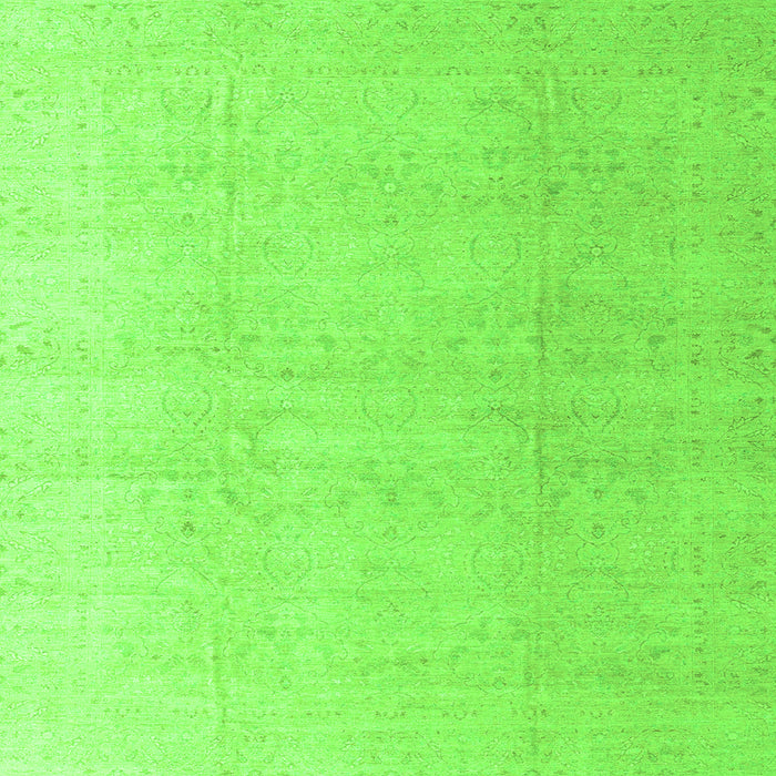 Square Machine Washable Abstract Green Modern Area Rugs, wshabs4176grn