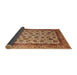 Sideview of Abstract Brown Sand Brown Modern Rug, abs4177