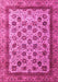 Machine Washable Abstract Pink Modern Rug, wshabs4177pnk