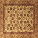 Square Abstract Brown Modern Rug, abs4177brn