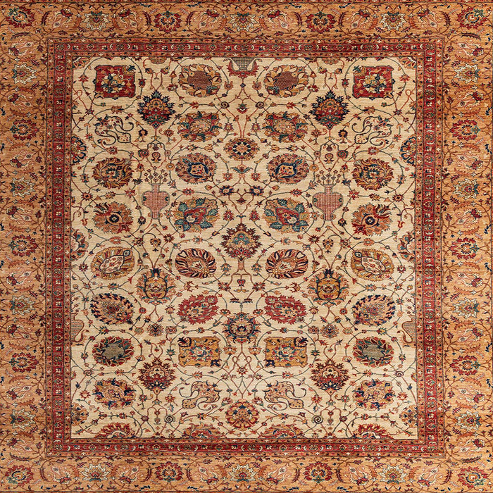 Square Machine Washable Abstract Brown Sand Brown Rug, wshabs4177