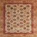 Square Machine Washable Abstract Brown Sand Brown Rug, wshabs4177